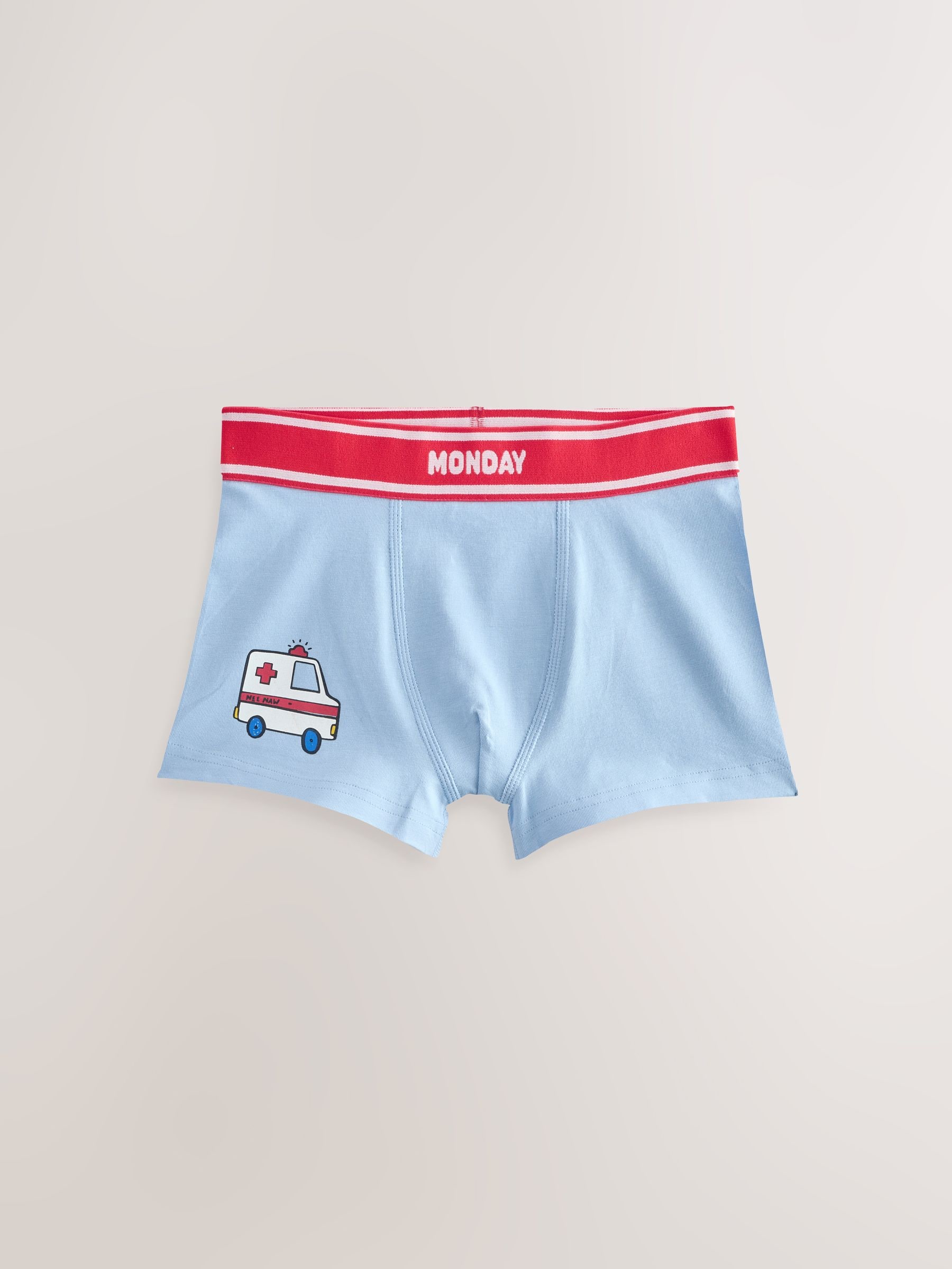 Voertuigprint in noodgevallen - Verpakking van 7 boxershorts (1,5 - 16 jr)