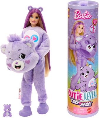 Barbie Cutie Reveal Dukke Care Bears, Lilla