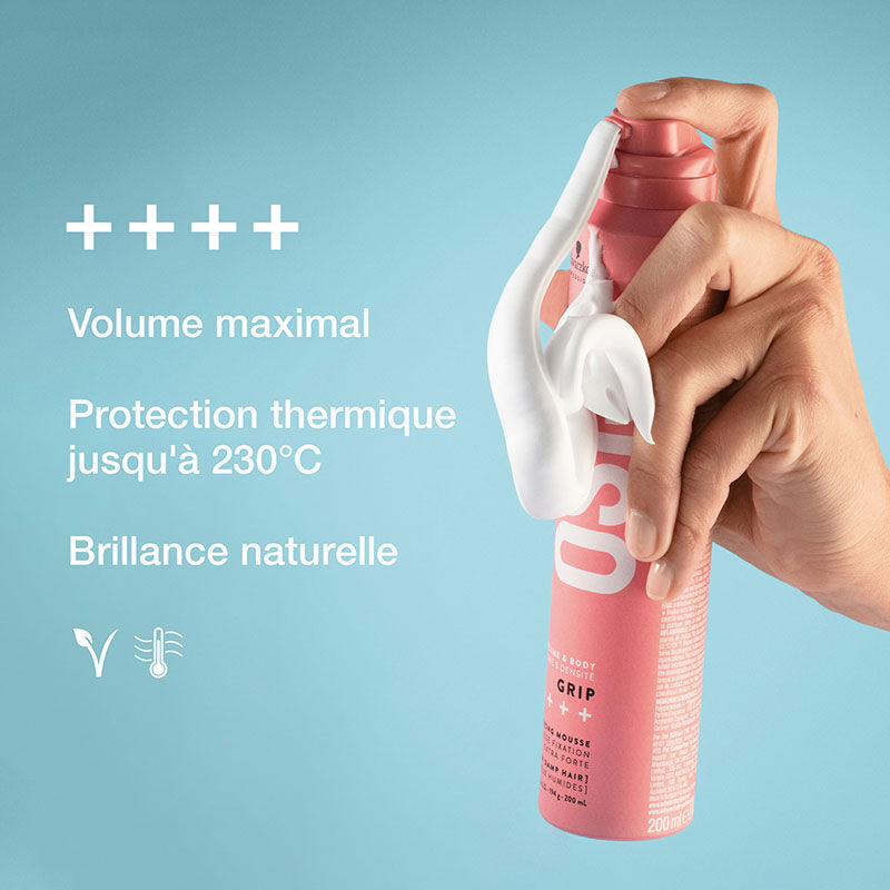 Mousse fixation forte Grip Osis+