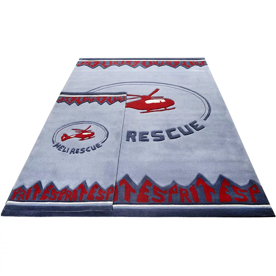 Esprit Kinderteppich Heli Rescue blau