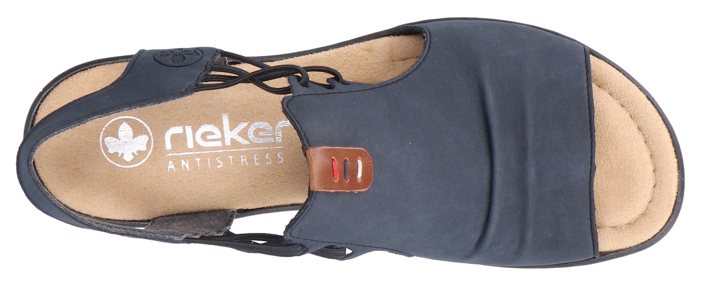 Rieker Keilsandalette  , Sommerschuh, Sandale, Keilabsatz, mit seitlichen Stretchbändern