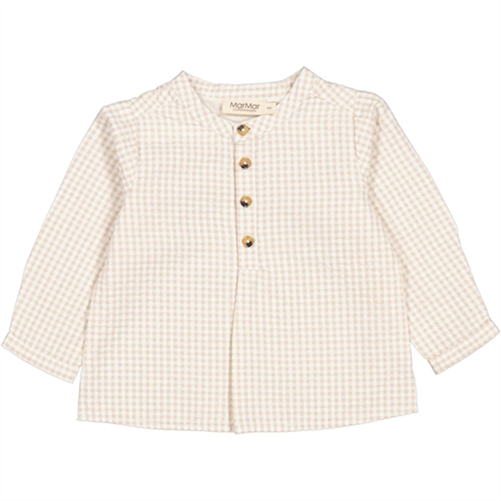 Grey Sand Gingham Totoro Skjorte - MarMar