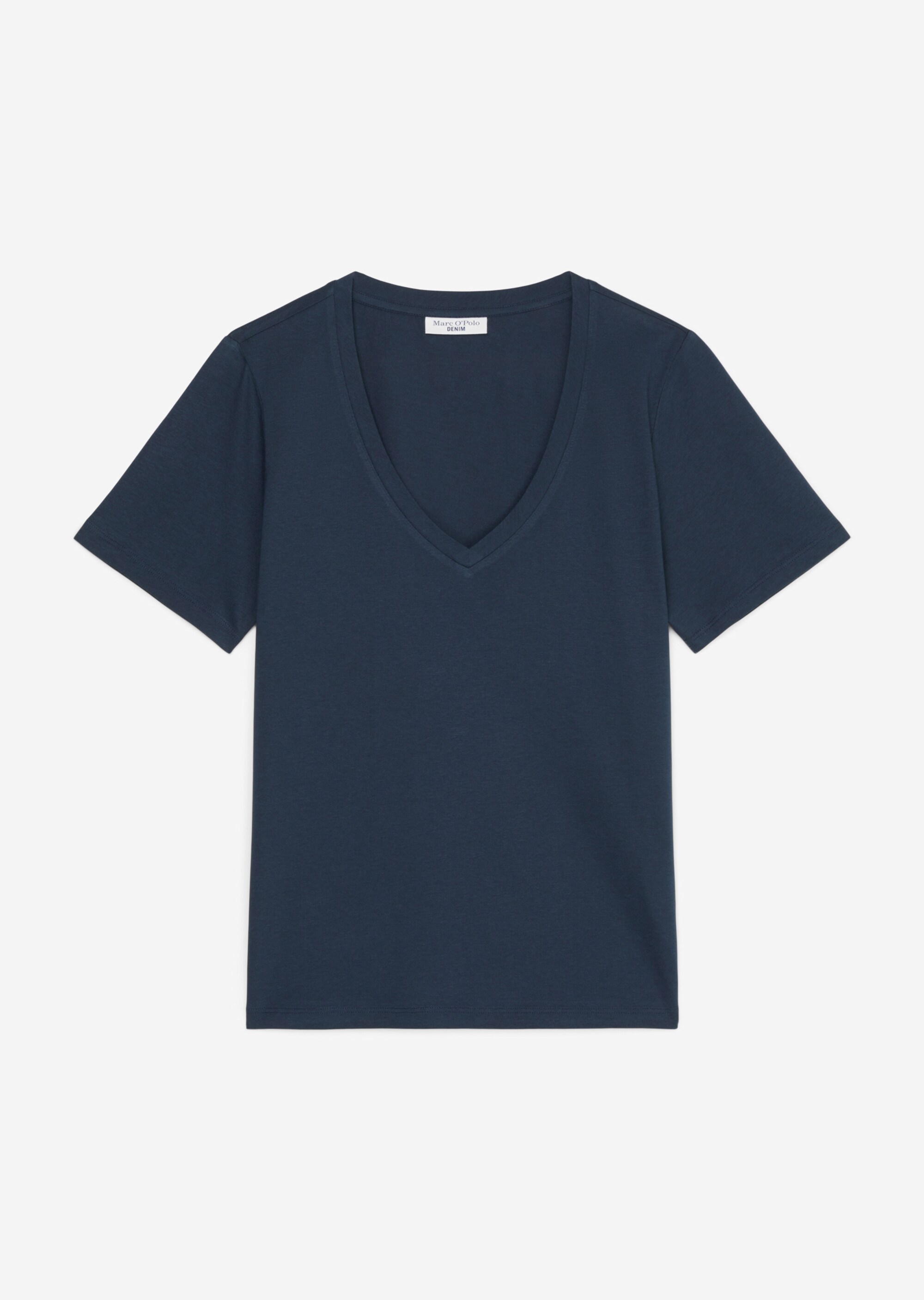 V-Neck-T-Shirt regularaus softem Baumwoll-Jersey