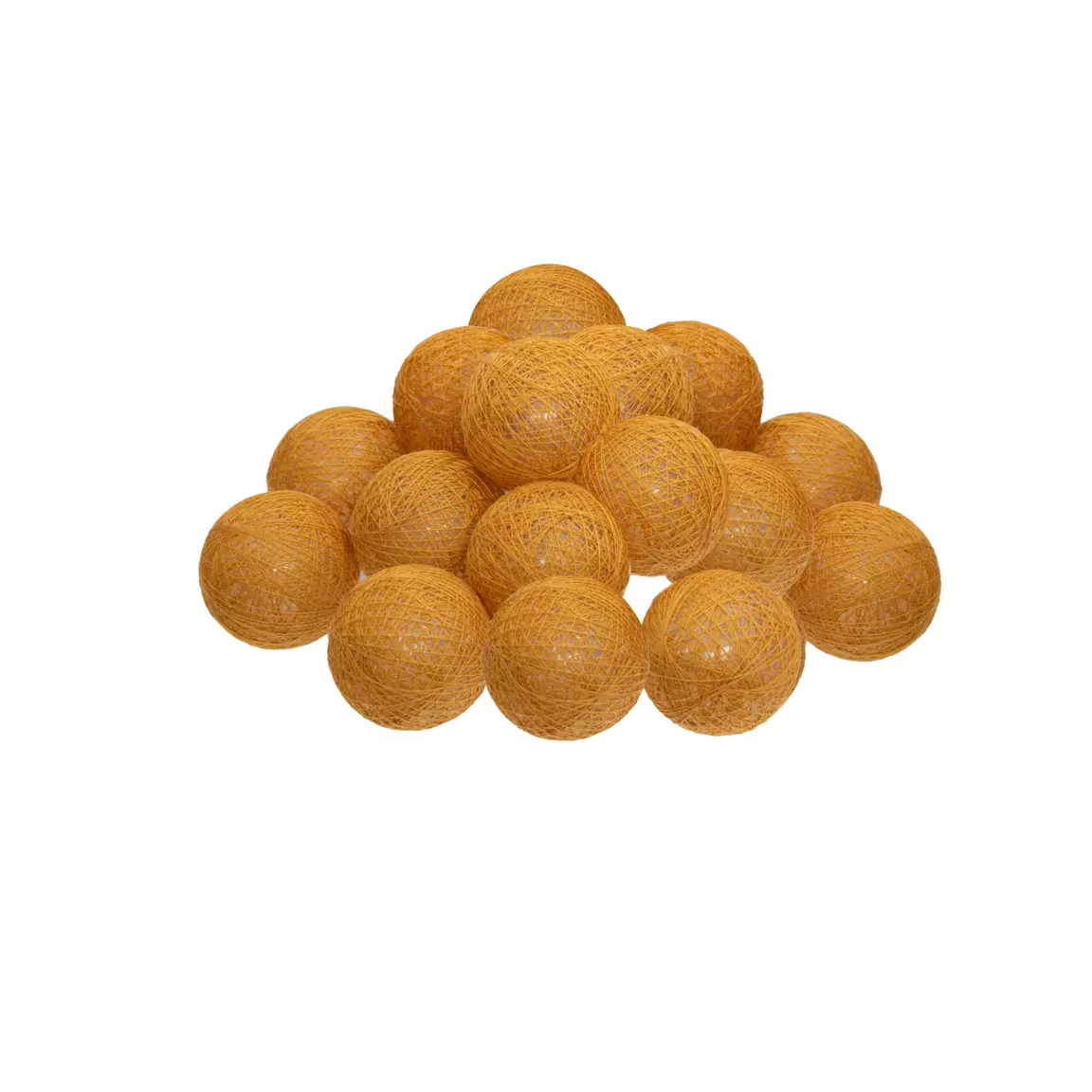 Guirlande lumineuse déco 16 boules 2,61 m Loula Jaune moutarde