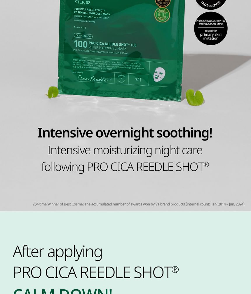 VT - Pro Cica Reedle Shot 100 2Step Hydrogel Masker