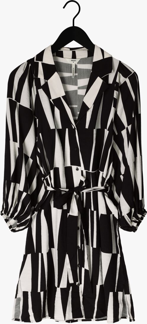 OBJECT zwarte object mini jurk taro 3/4 dress 126