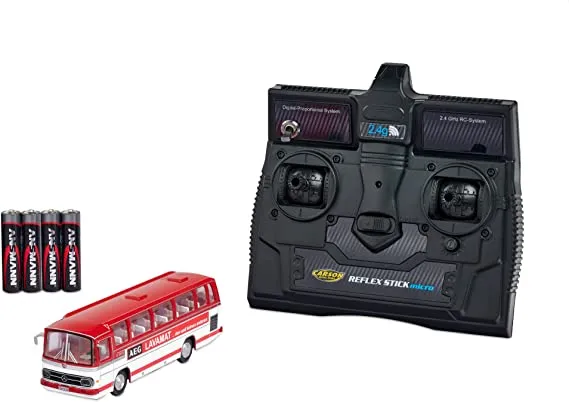 Carson RC Sport 504144 MB Bus O 302 AEG 1:87 RC-modelbil inkl. batteri, oplader og senderbatterier