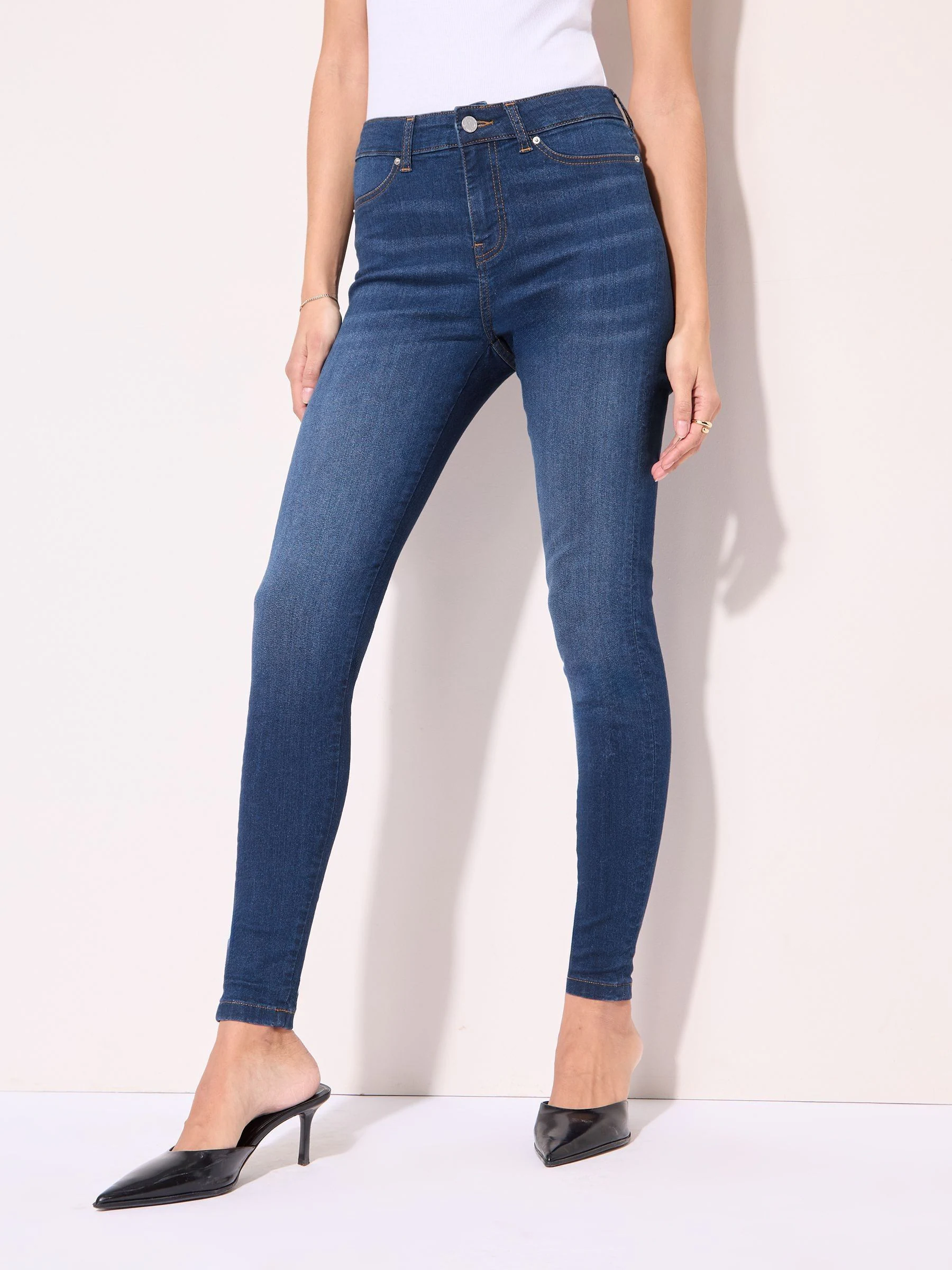 Normaal blauw - Friends Like These jegging met hoge taille