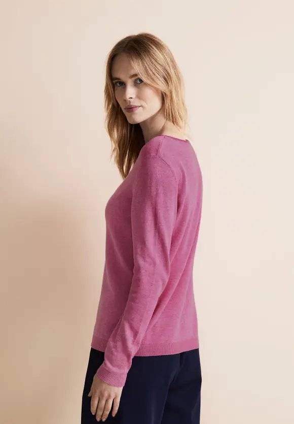 Basic Pullover - cozy pink melange
