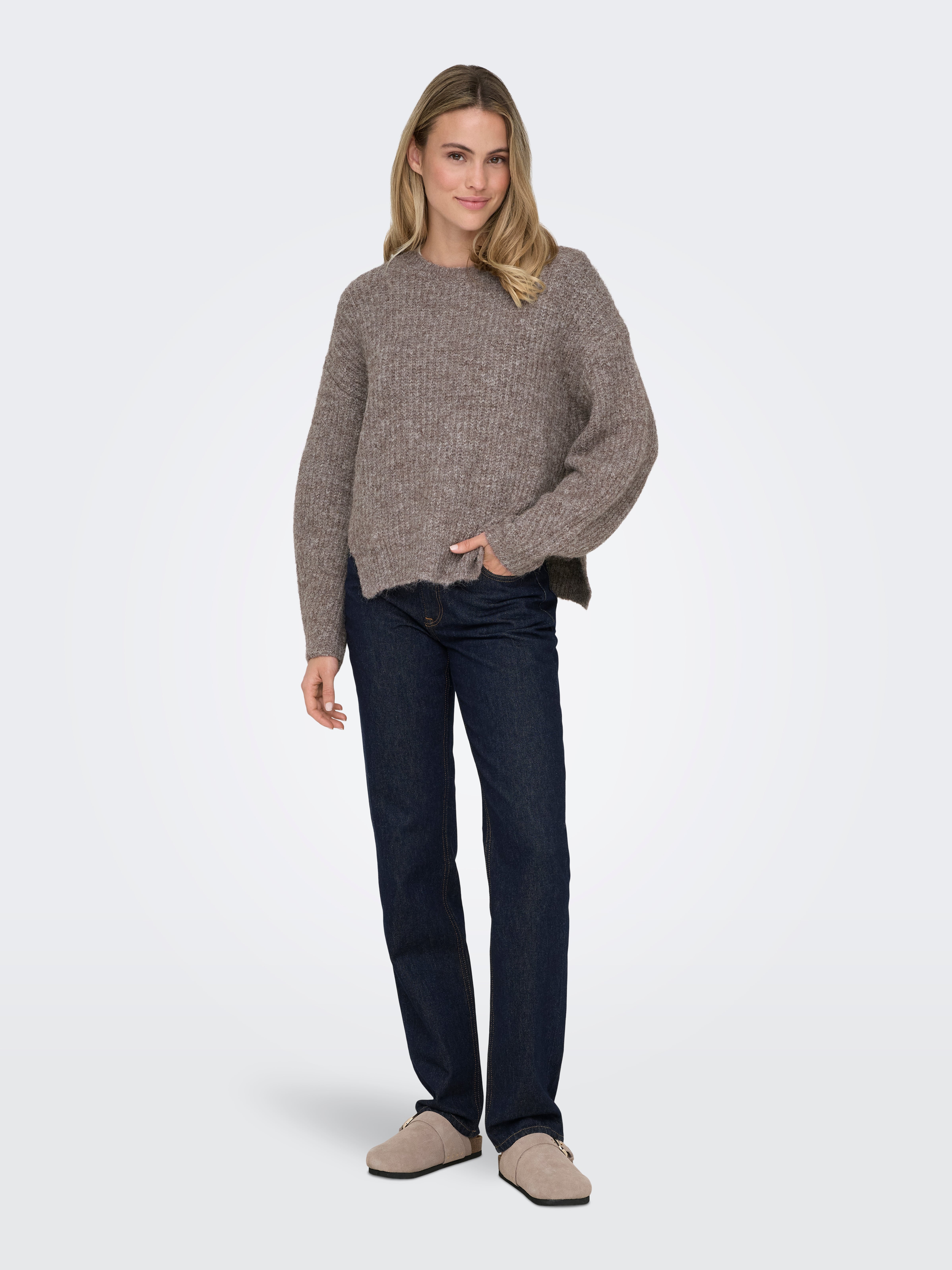 ONLMOON Strickpullover Chocolate Brown