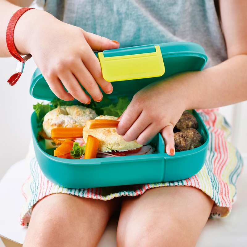 Eco+ 1-2-3 Lunchbox Die Lunchbox mit praktischer Unterteilung und Clip-Verschluss