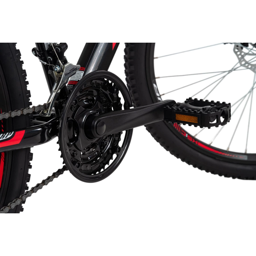 KS Cycling Mountainbike Hardtail 26 Zoll Sharp schwarz-rot schwarz-rot