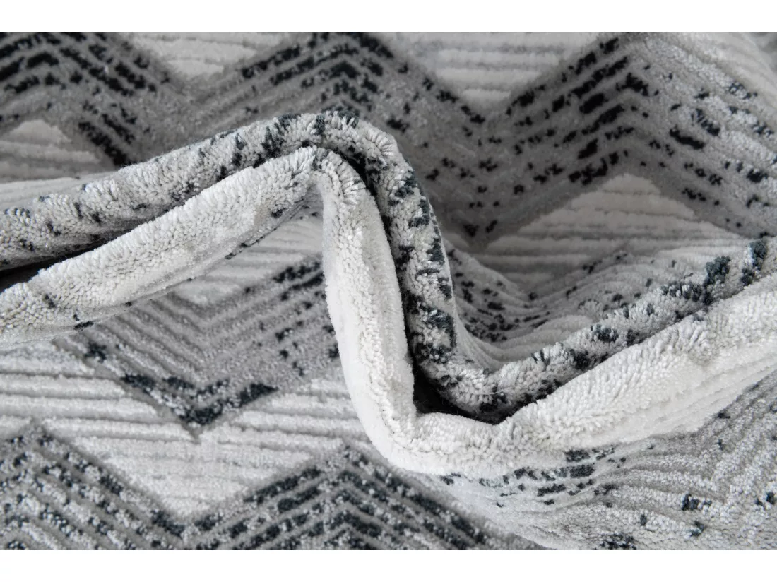 Tapis 125x125 gris Davos Grecian