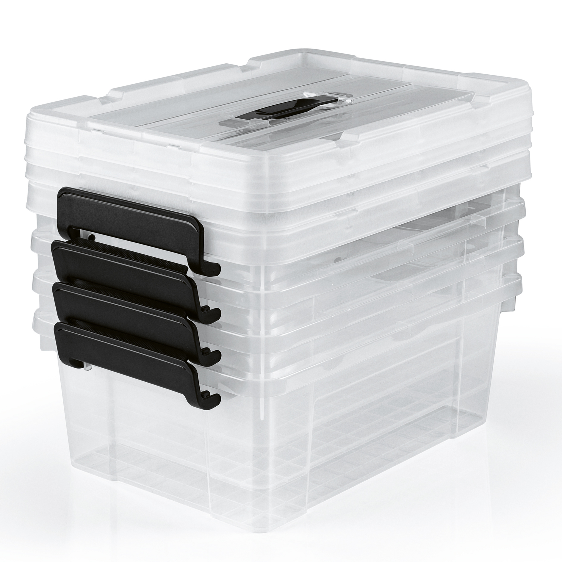 EASYMAXX Aufbewahrungsbox - transparent - stapelbar