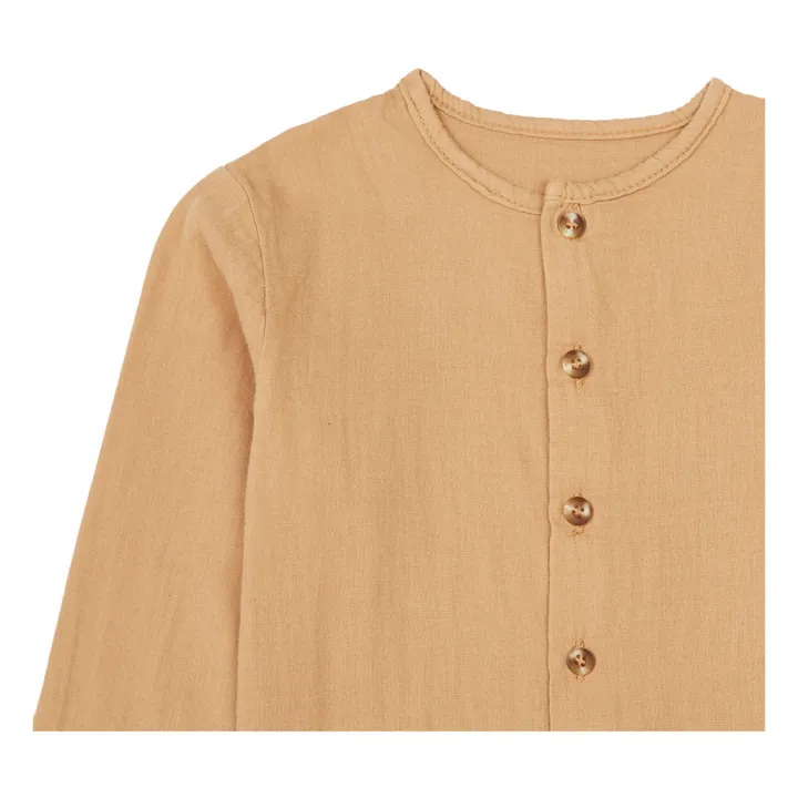 Poudre Organic Blouse Gaze de Coton Ronce | Camel