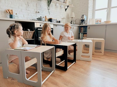 Family-scl 4-in-1 Læringstårn, Grå