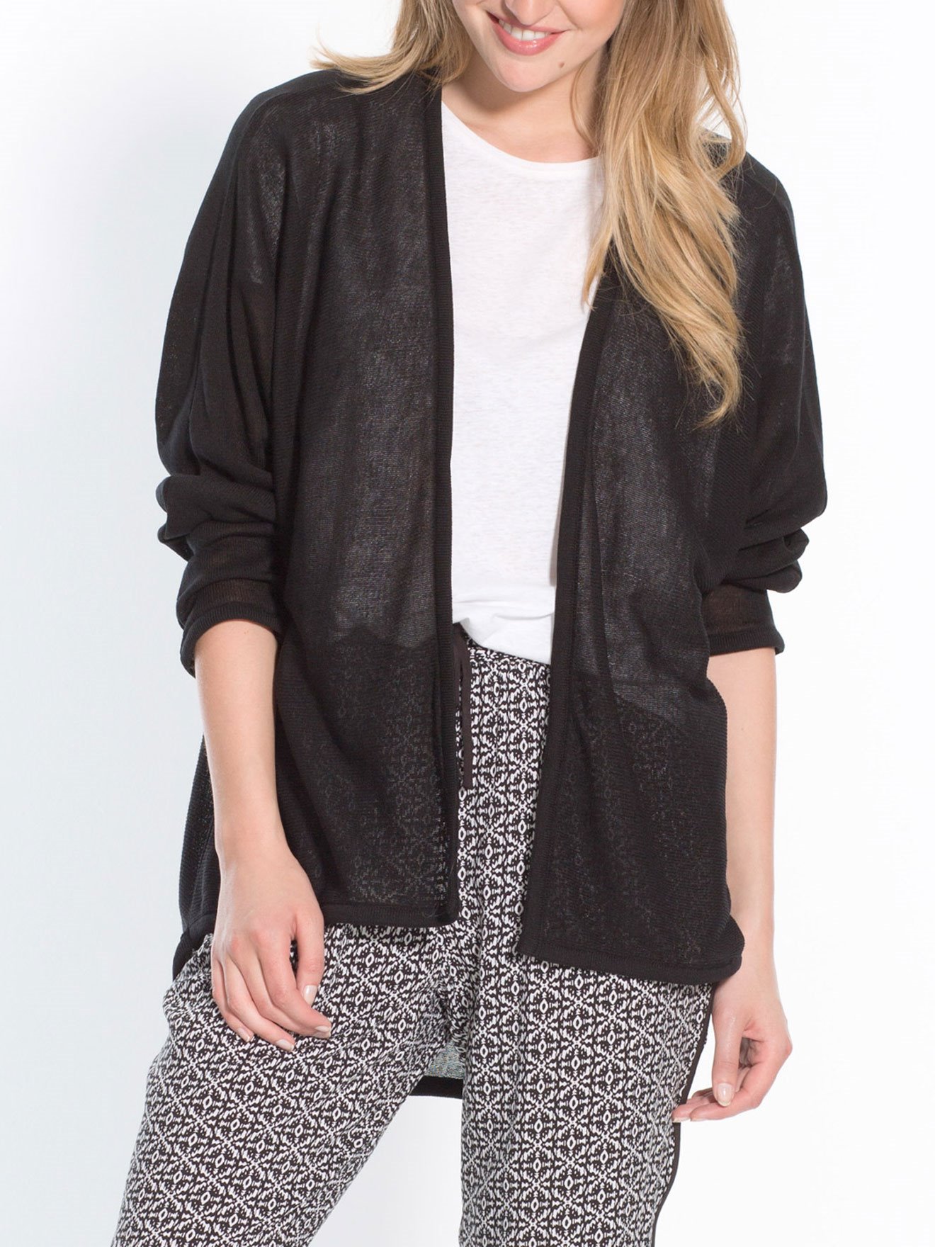 Long gilet manches chauve-souris