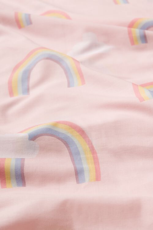 housse de couette enfant 120x150 coton doux - arc-en-ciel