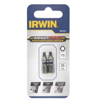 Irwin schroefbitimpact pro T15 25 mm 2 stuks
