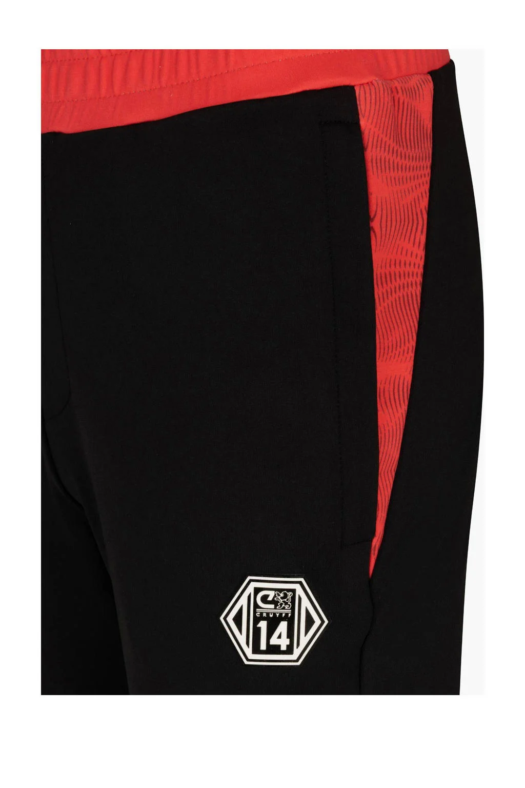 Cruyff sportbroek Mellite zwart/rood