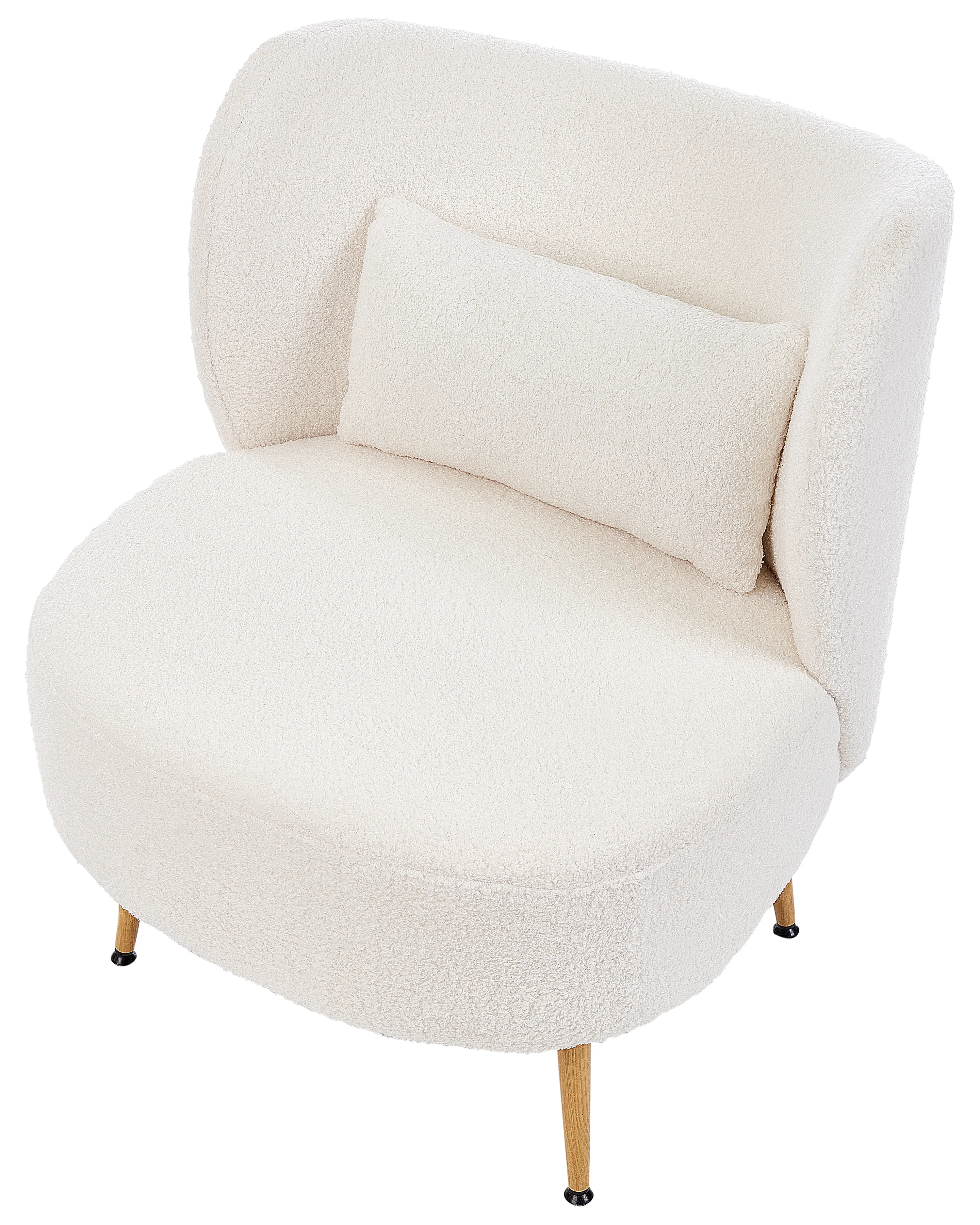 Fauteuil OTSBY II met kussen Bouclé Gebroken wit