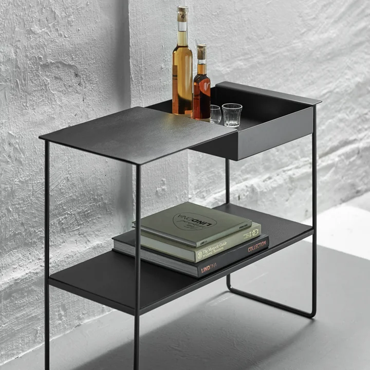 Lind DNA - Konsolentisch, Stahl schwarz / Bull warm grey