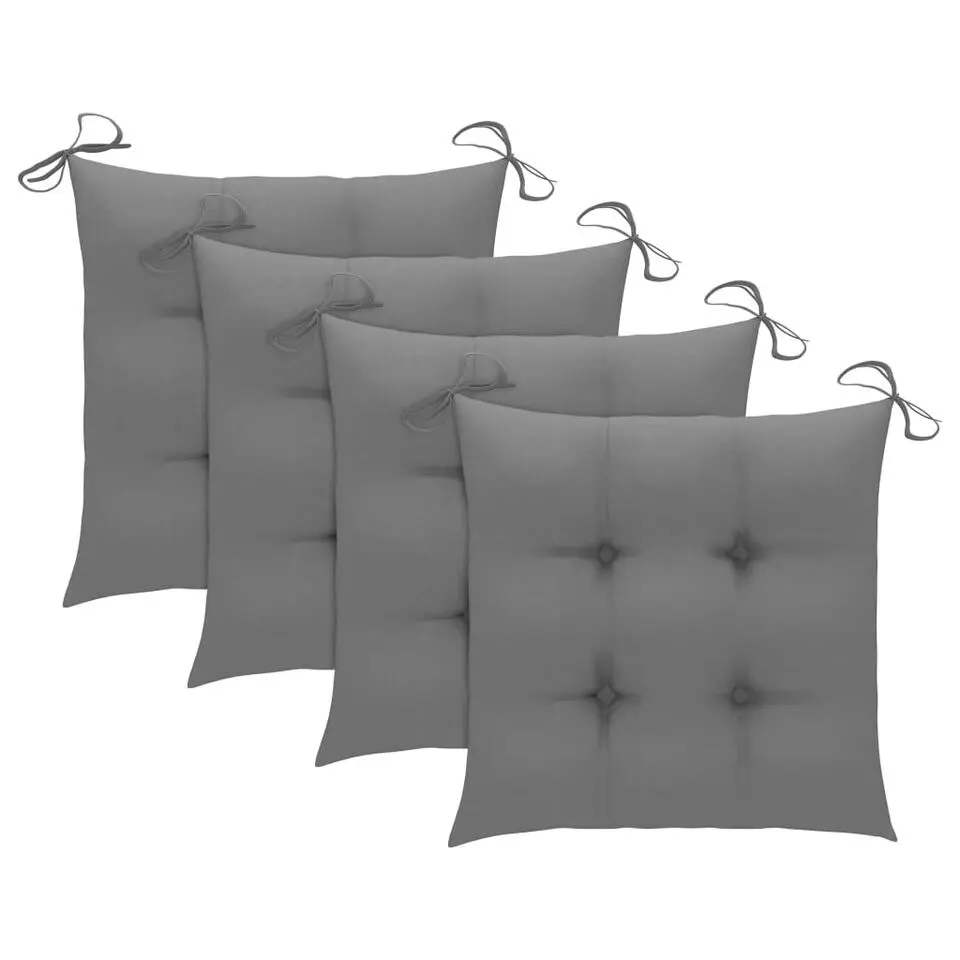 vidaXL - Tuinset - Grijs - Bamboe - 40 x 40 x 7 cm