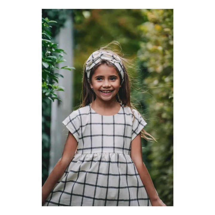 Loir Robe Elisabeth à Carreaux | Blanc