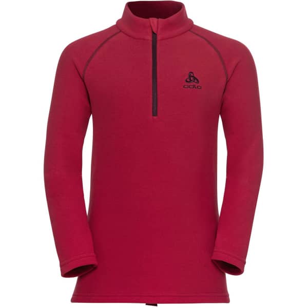 Sweat polaire randonnée ODLO RIGI KIDS MIDLAYER 1/2 ZIP DEEP CLARET