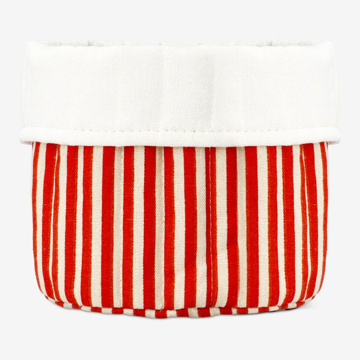 Opbevaringskurv med orange striber - 20 cm