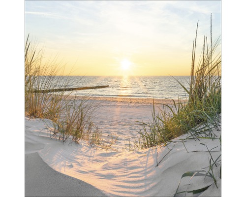 Giclée canvas schilderij Strandzicht 80x80 cm