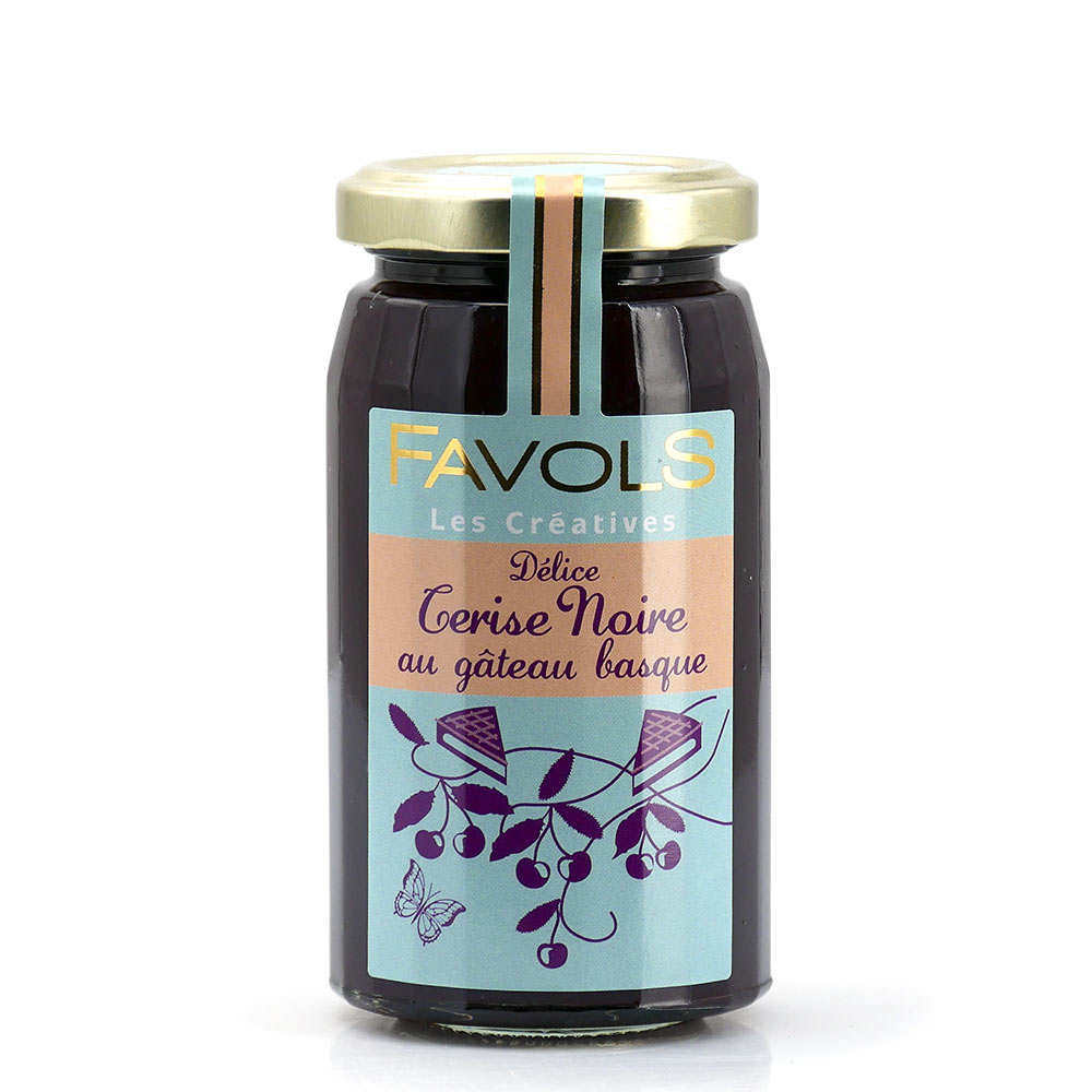 Confiture de cerise noire au gâteau basque