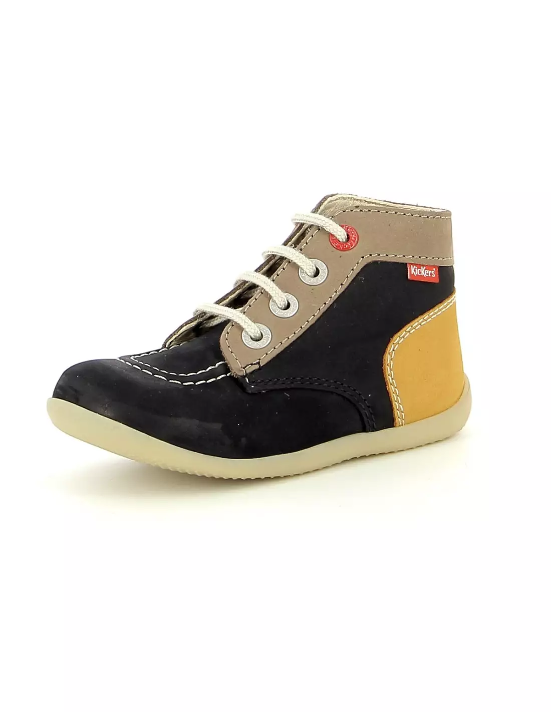 KICKERS BONBON - Bottes Marinetaupejaune