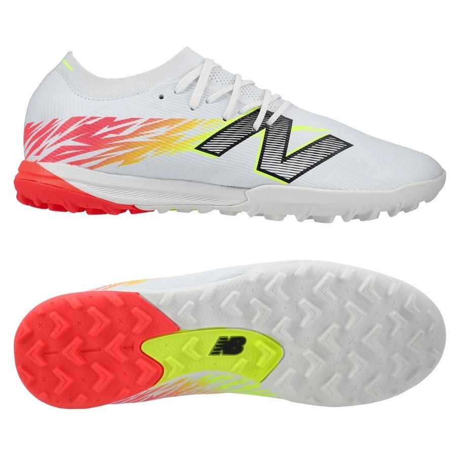 New Balance Furon V8 Elite TF Flash Point - Blanc/Rouge/Argenté