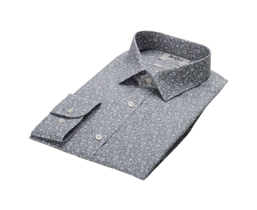 Chemise Vert tilleul imprimée Rouge - SYMPHORIEN