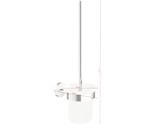 Tesa SMOOZ toiletborstelset, chroom glanzend, 40632-00000-00