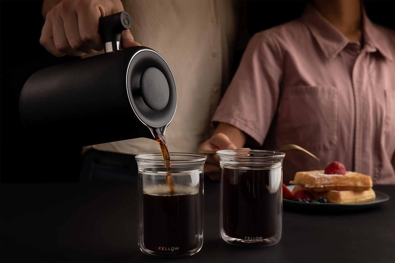 Fellow  Clara French Press stempelkande, Matte Black - 709ml