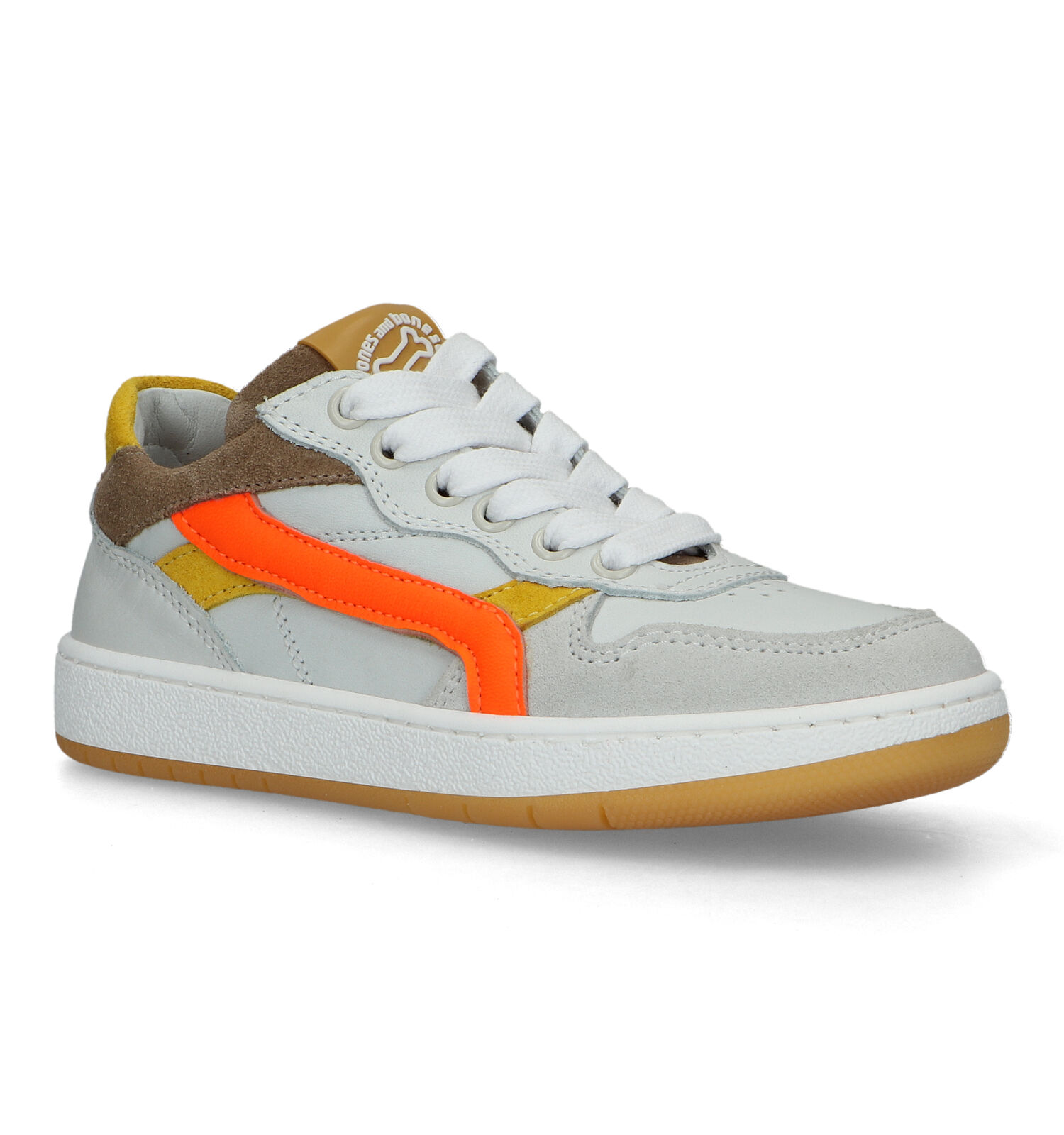 Rits/veterschoenen wit