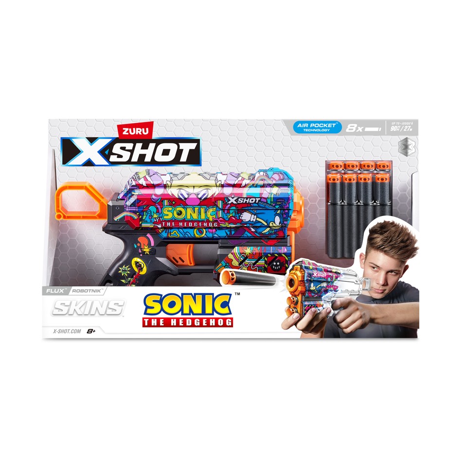 S001-X-SHOT-SKINS-FLUX(8 Darts) SONIC Assorteret
