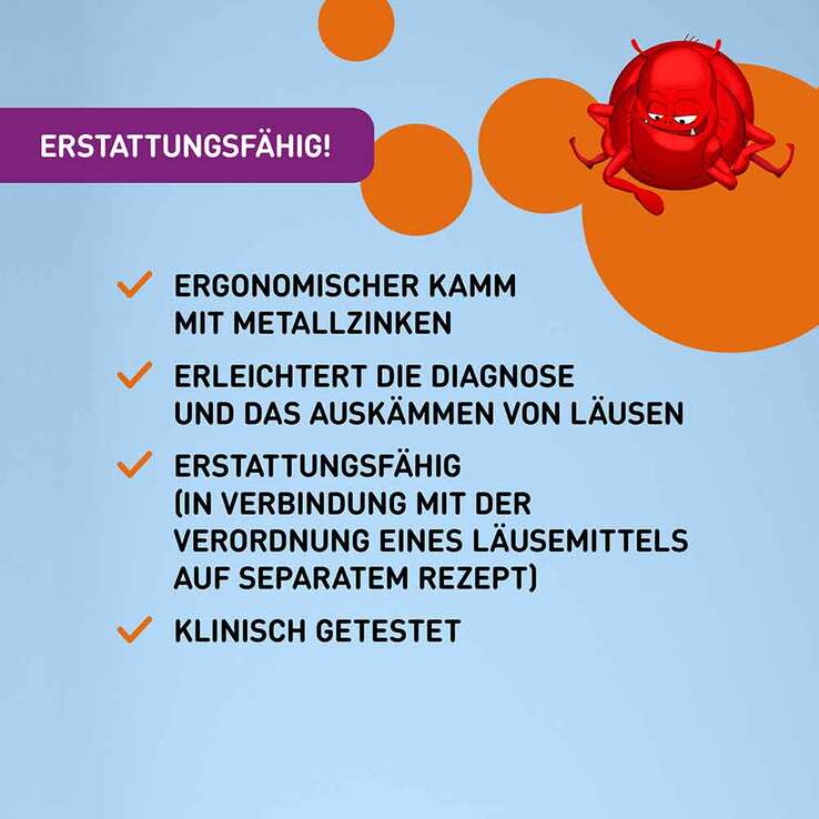 NYDA® Läuse- und Nissenkamm aus Metall, 1 St