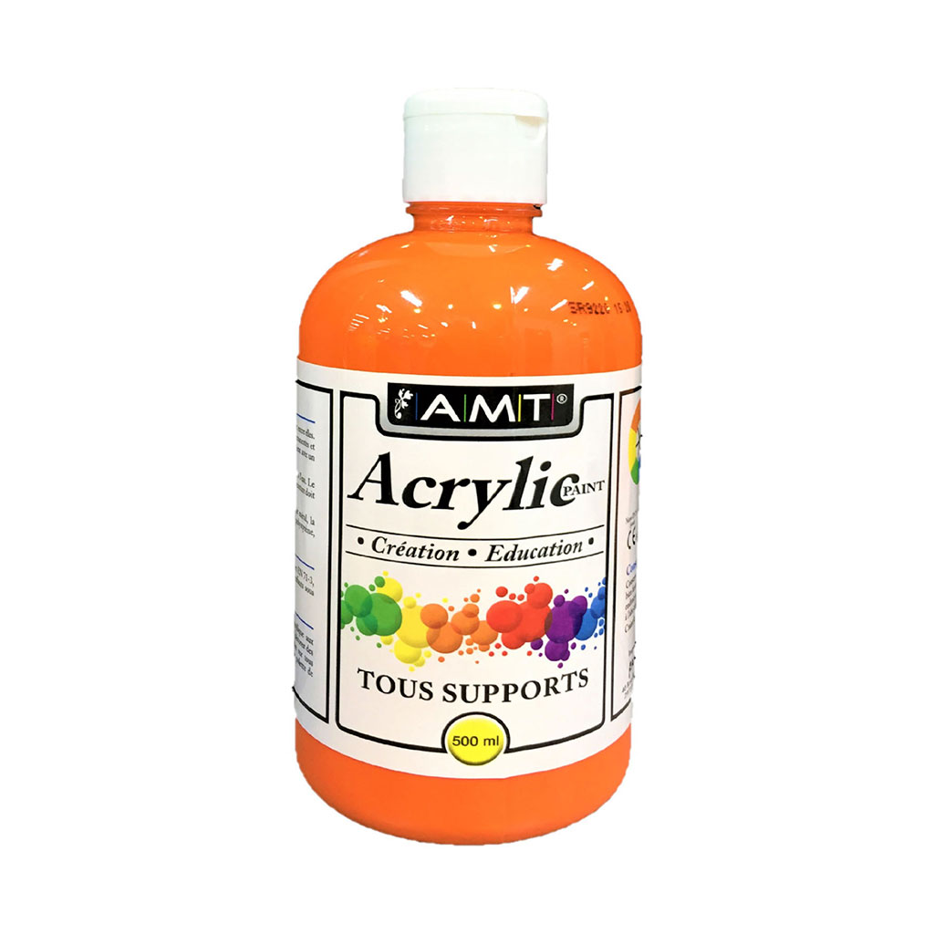 Peinture acrylique orange 500ml