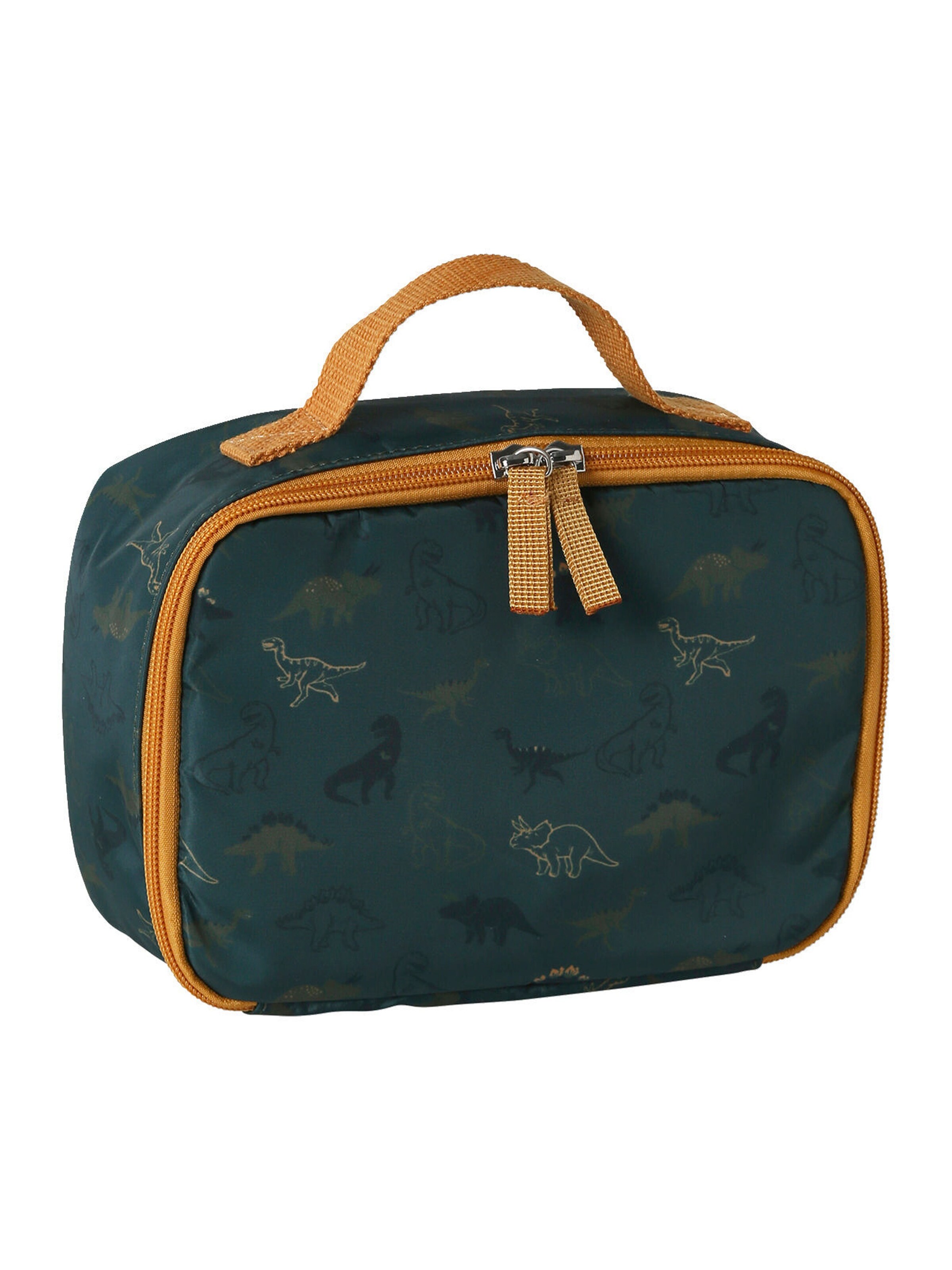 Vertbaudet Jungen Lunchbag mit Dinos tannengrün