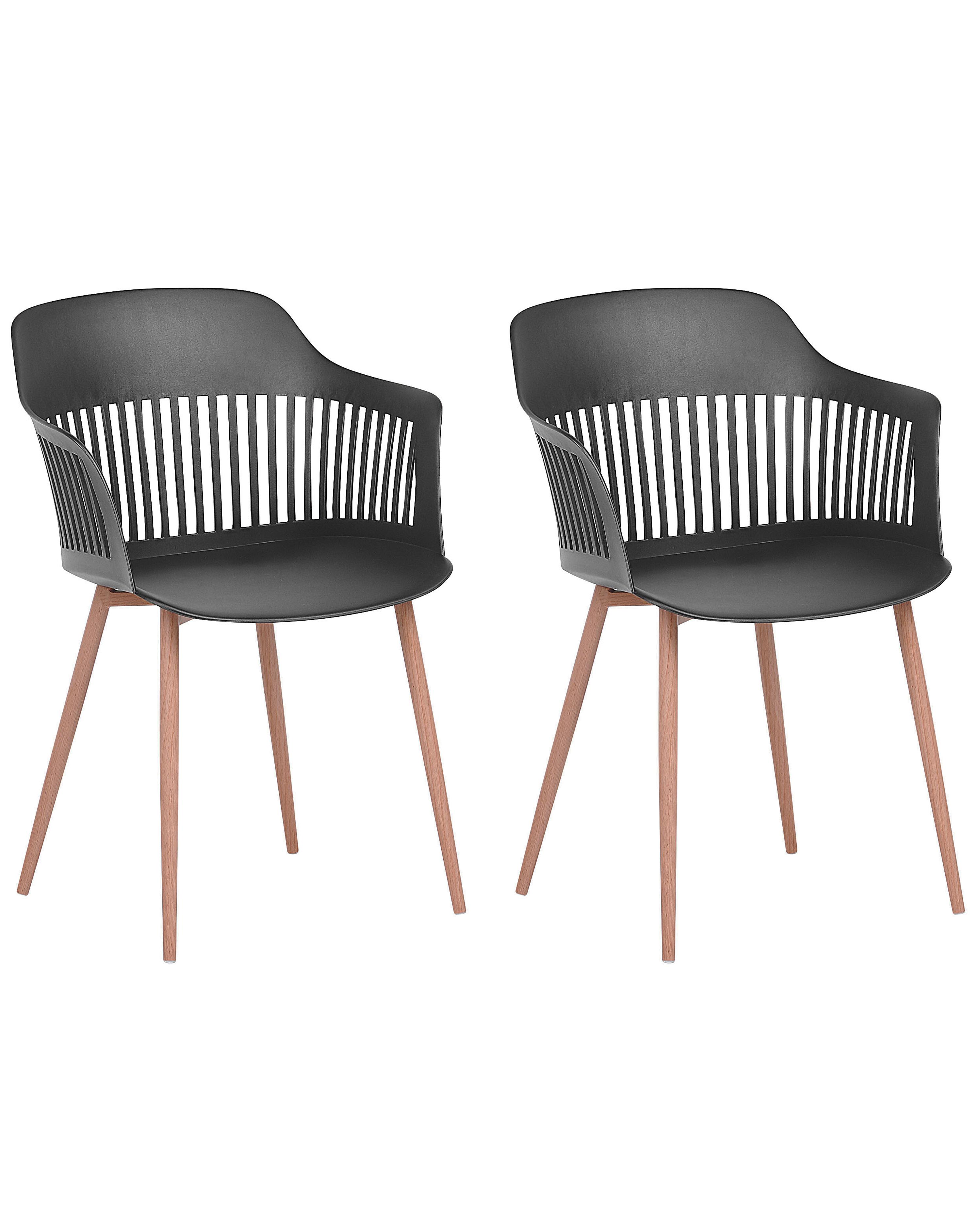 Set van 2 eetkamerstoelen BERECA Zwart