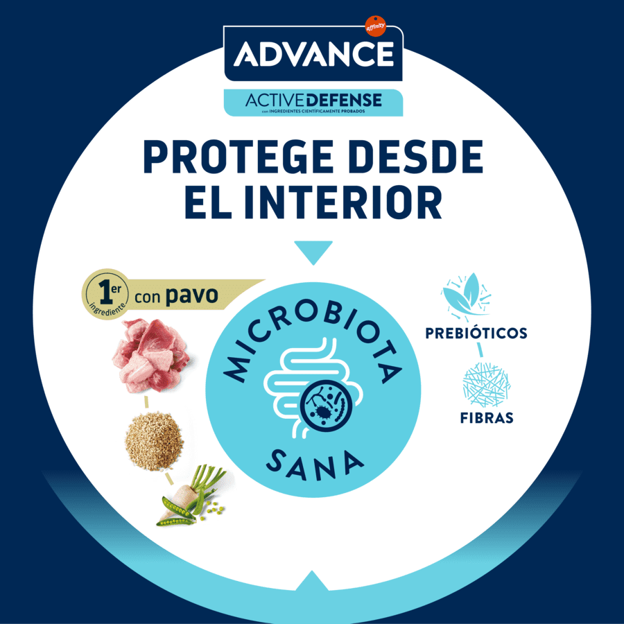 Ração para gatos Advance Adult, esterilizada, com peru e cevada, 400g.