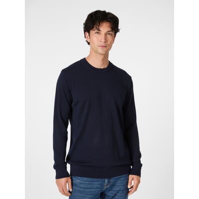Herrenpullover Merinowolle, Navy