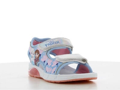 Disney Frozen Blinkende Sandaler, Silver/Blue
