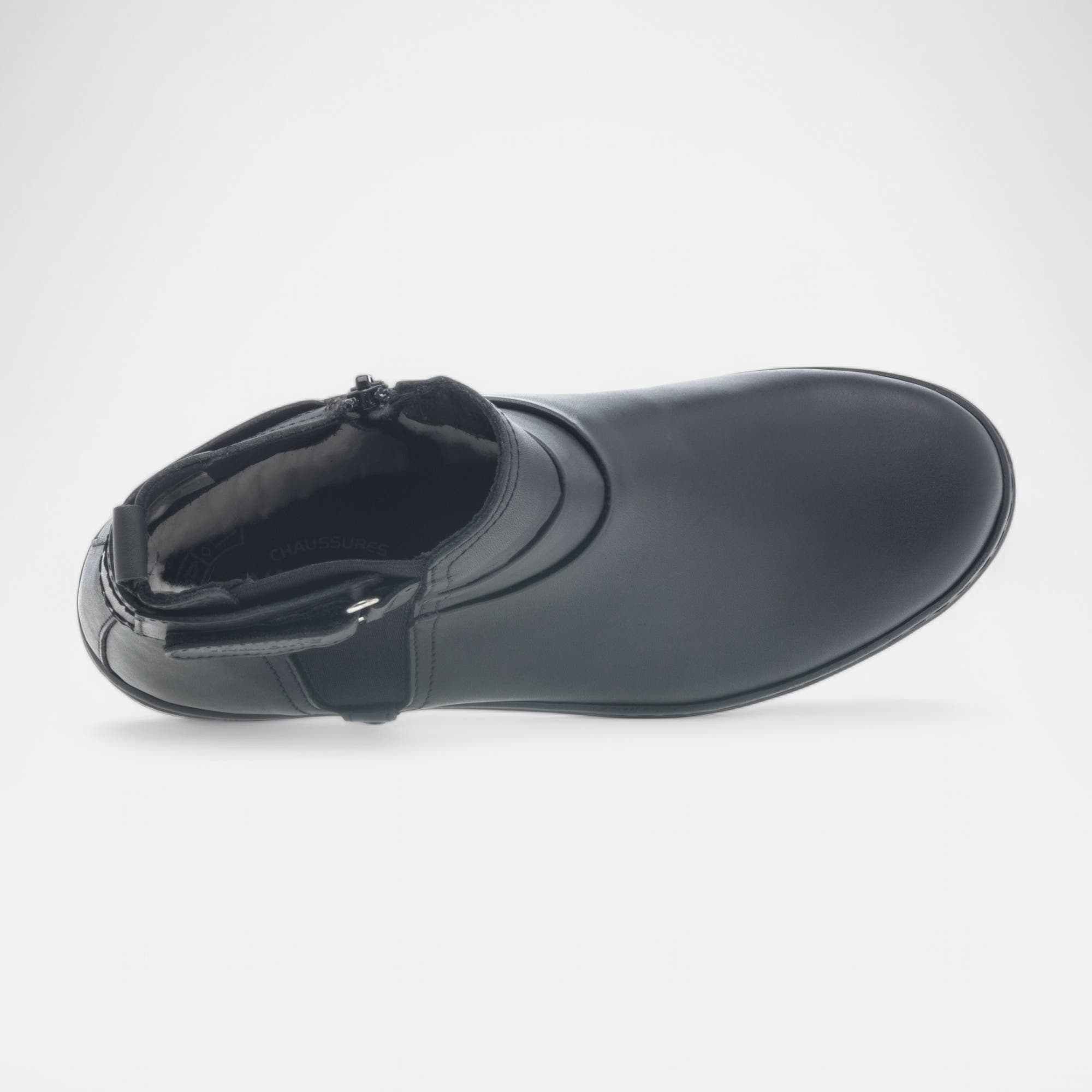 Bottines pieds sensibles Femme en cuir noir