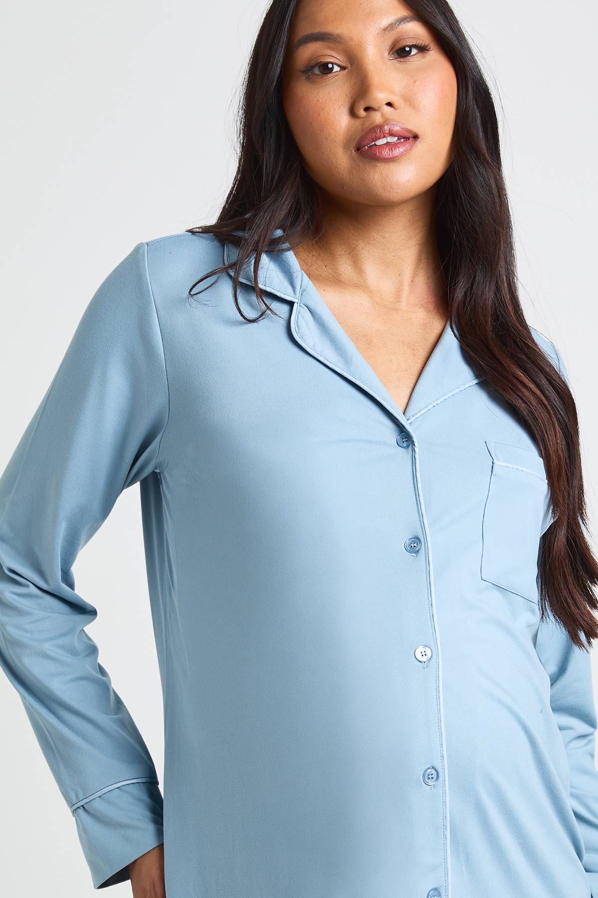 boohoo Chemise De Nuit De Maternité À Détails Passepoilés