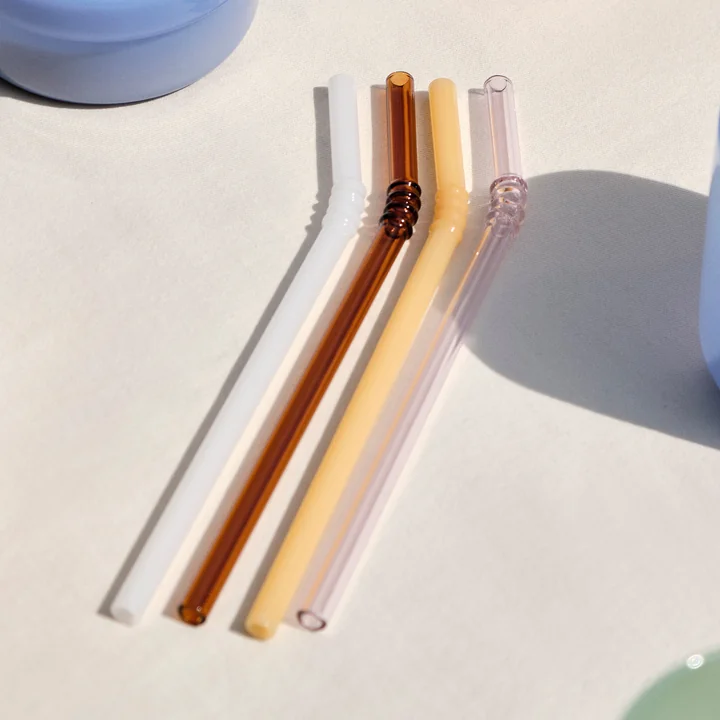 HAY - Sip Trinkhalme, Straight, opaque mix (4er-Set)