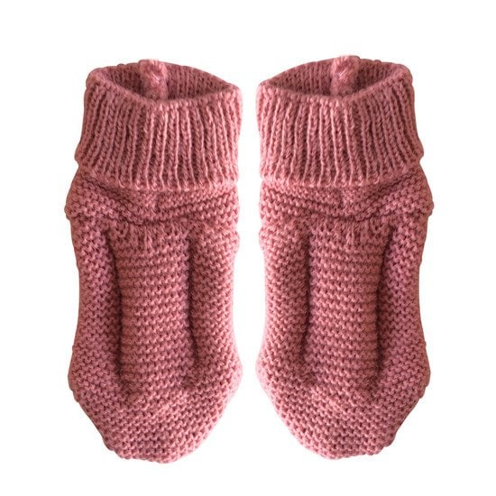 Chaussons Collection P'tit Bisou Trousseau Tricot 2019   Rose Petunia        de               P'tit bisou